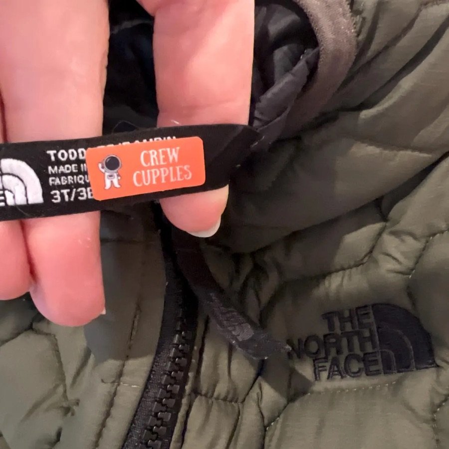 Name label inside a jacket tag